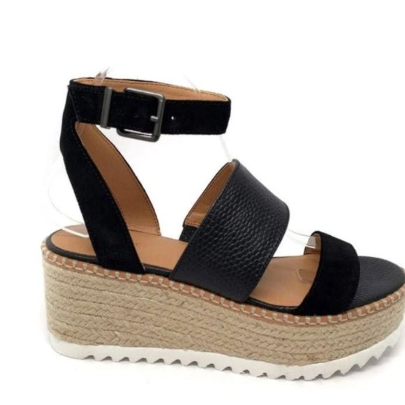 Crown Vintage Daylen Espadrille Wedge Sandals NWB - Picture 3 of 4